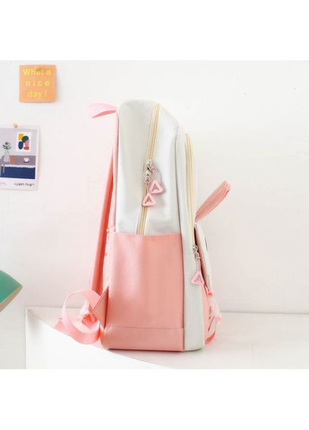 Шкільний набір 5 в 1 рюкзак, сумка-шопер, пенал, сумочка-клатч через плече, сумочка-мішечок синій з рожевим 1312 No Brand (362475054)