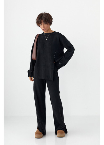 Вязаный костюм в рубчик свободного кроя Lurex Костюм-двойка (370377328)