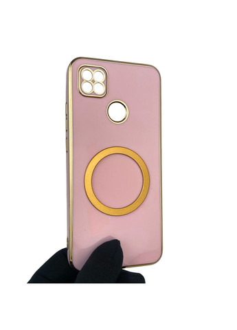 Чехол для Redmi 10A с кольцом MagSafe с золотой окантовкой на сяоми редми 10а пудровый gs1 Xiaomi (366234124)