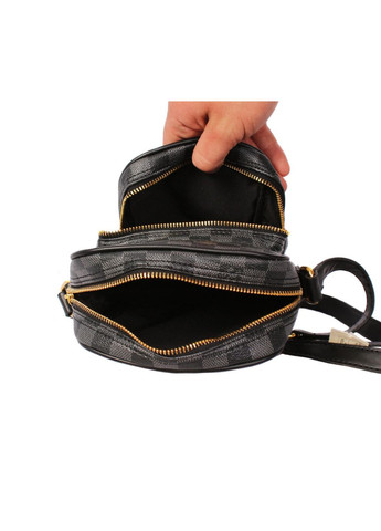 Мужская сумка из кожзама 30-202 серая No Brand (370848204)