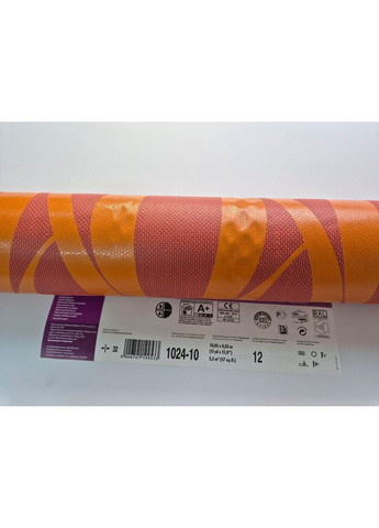Обои виниловые 10 × 0.53 м 1024-10, оранжевые с абстрактным узором для кухни, коридора, офиса, гостиной MARBURG (340275555)
