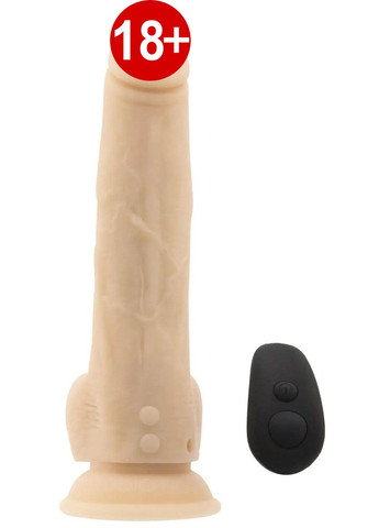 Фаллоимитатор ADDICTION - Naked - 9" Thrusting Dildo with Remote - Vanilla No Brand (303905403)