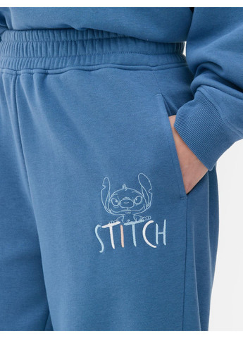 Штаны флис,синий с принтом, Primark (369645075)