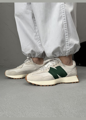 Бежевые демисезонные кроссовки мужские и женские new balance 327 beige gray | нью беланс бежевые серые No Brand