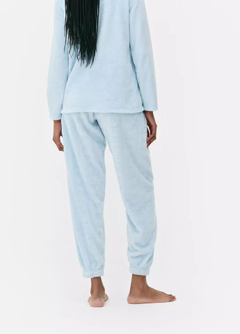 Голубая зимняя плюшевые пижамные штаны disney fleece для дома и сна молочный (8345) Primark