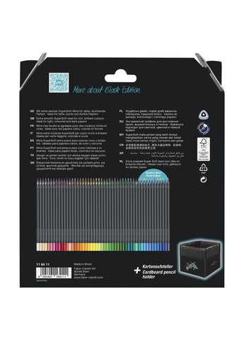 Набор карандашей 100 цв. FABER CASTELL трехгранные черные Faber-Castell (284723131)