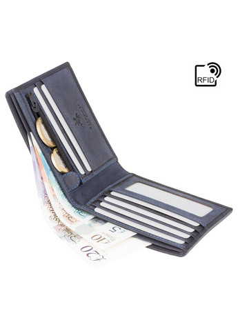 Кожаный кошелек мужской 707 OIL BLUE Shield Visconti (303831859)