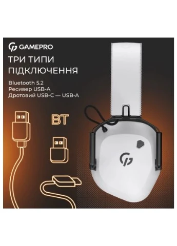 Наушники Genesis Mercury Pro 3-Mode (HSW120W) GAMEPRO Genesis Mercury Pro 3-Mode White (388713900)