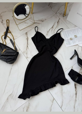 Чорна повсякденний сукня жіноча Гермес однотонна