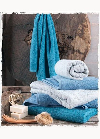Набір рушників Cotton Jacquard - Anabis 50*90 (3 шт.) Gursan блакитний
