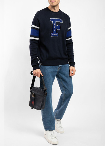 Синий демисезонный свитер Fred Mello