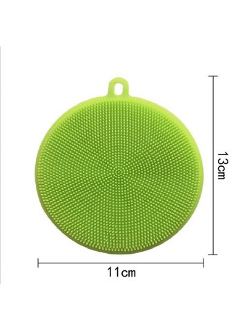 Універсальна силіконова губка-щітка для миття посуду Local House зелена (NR0029_1) NN (315885310)