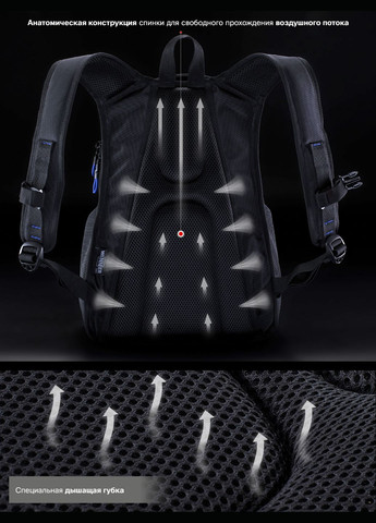 Підлітковий рюкзак з ортопедичною спинкою чорний з usb портом для хлопців 90-103 (B) Winner (293504184)