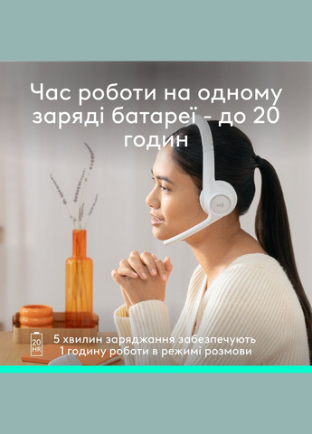Bluetooth-гарнітура Zone 300 Wireless Off-White (981-001417) Logitech (314776378)