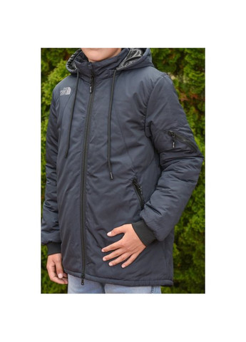 Синя демісезонна синя осіння парка на флісі 152 см No Brand