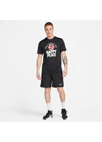 Чорна футболка чоловіча dri-fit happy place tee black Nike