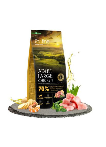 Корм сухий Large Chicken and Potatoes для дорослих собак великих порід, з куркою та картоплею, 12 кг Profine (349823737)