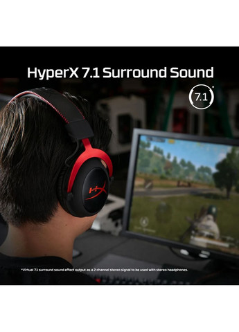 Cloud II – Ігрова гарнітура з об’ємним 7.1 звуком і кришталевою чіткістю HyperX (361269340)