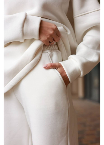 Женский костюм на флисе двойка молочный No Brand (362697427)