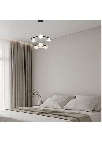 Подвесная led люстра 40W в черном цвете (84-1024 BK) No Brand (372991259)