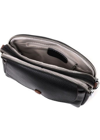 Шкіряна сумка через плече жіноча 22324 Чорний Vintage (302008171)