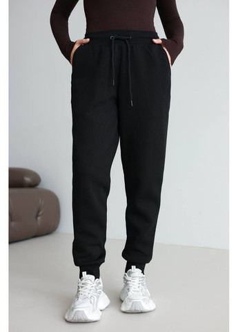 Базовые женские брюки на манжете из тринитки на флисе No Brand (370032118)