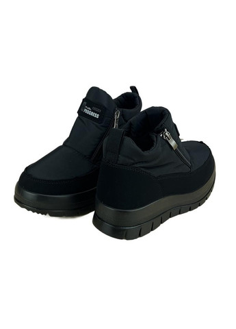 Дутики жіночі черевики короткі чорні на замку 14502-10 Progres (260396348)