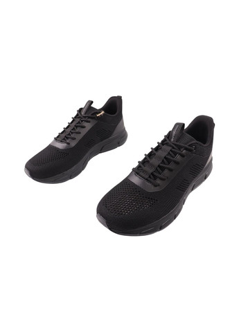 Чорні кросівки чоловічі чорні текстиль Restime 273-24LK