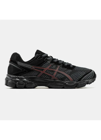 Чорні літні кросівки gel cumulus 16 black grey red No Brand