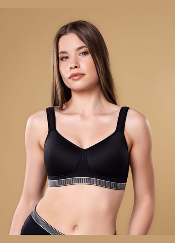 Чёрный бюстгальтер slz27401134 чёрный с формованной чашкой без косточек Brabrabra без косточек