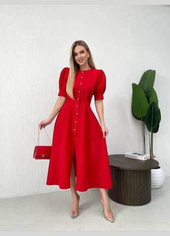 Красное платье Garna однотонное