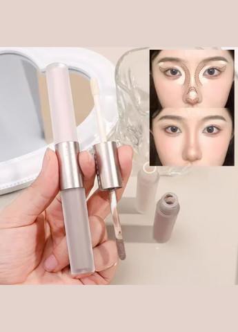 Хайлайтер и контур для лица бронзер и хайлайтер 2 в 1 No Brand (304289240)