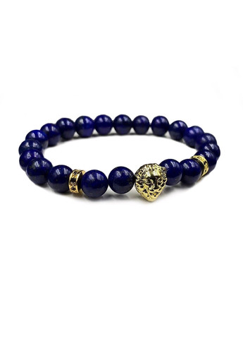 Браслет із лазуриту з левом золотого кольору (50015) Hemst (301071131)