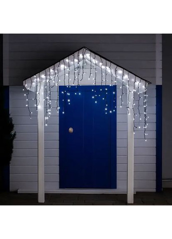 Уличная гирлянда бахрома 12 м 200 led черный провод черный провод Белый 12MBW Garlando (306849433)
