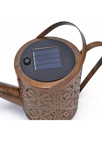 Ліхтар лампа світильник газонний садовий металевий із сонячною панеллю захистом від вологи та пилу (478188-Prob) Лейка Unbranded (303166890)