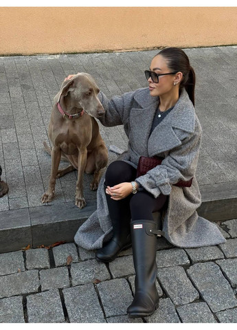 Графитовое демисезонное Пальто макси реглан с поясом на подкладке,премиальный кашемир альпака. Україна