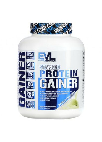 EVL Nutrition, Stacked Protein Gainer (2,72 кг) гейнер для маси EVLution Nutrition (327881171)