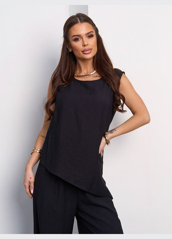 Льняной костюм с асимметричным топом No Brand (327242809)