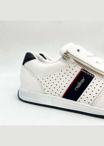 Белые летние кроссовки (р) кожа 0-2-2-11929-80 Rieker