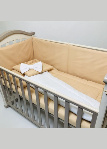 Бортики захист в дитяче ліжко Золотисті бязь 120x40, 60x40 см Penetka (329146265)