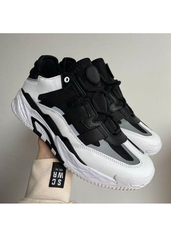 Чорні Осінні кросівки чоловічі adidas niteball black white 4 адідас найтбол No Brand