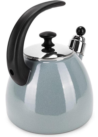 Чайник емальований "Boiling Water" 2.5л зі свистком, індукційний, оливковий Kamille (372176253)