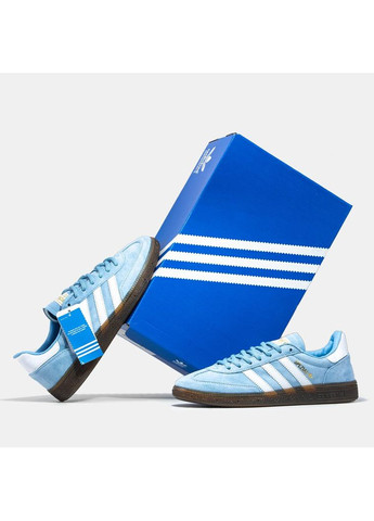 Голубые демисезонные кроссовки мужские adidas spezial handball blue адидас специал No Brand