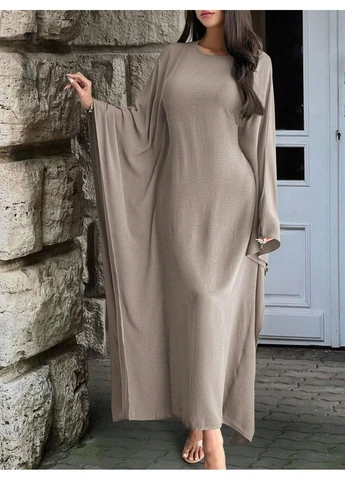Серебряное платье SHEIN однотонное