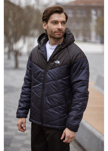 Темно-синяя куртка крепкая, водонепроницаемая ткань полномерные размеры No Brand