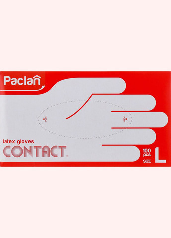 Рукавички латексні, р. L * 100шт (1384552-27075158) Paclan (368648744)