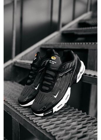 КРОССОВКИ ЖЕНСКИЕ NIKE AIR MAX TN PLUS 3 BLACK WHITE НАЙК АИР МАКС ТН ПЛЮС No Brand чёрные демисезоны (367174664)