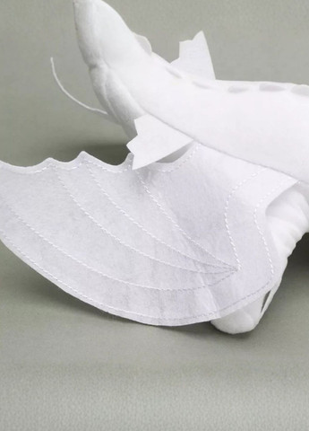 М'яка іграшка дракон Денна Фурія 35 см плюшевий Беззубик білий My Kigu (370984586)