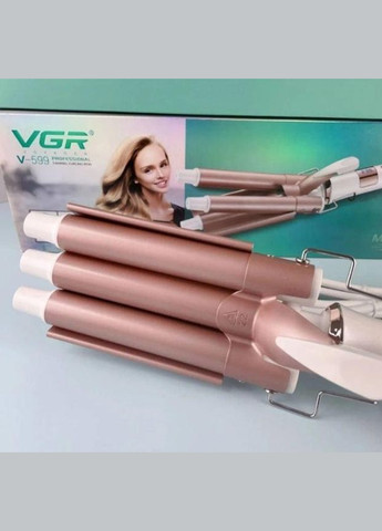 Плойка тройная для завивки волос регулирование температуры щипцы три волны V 599 22 мм VGR (322426479)