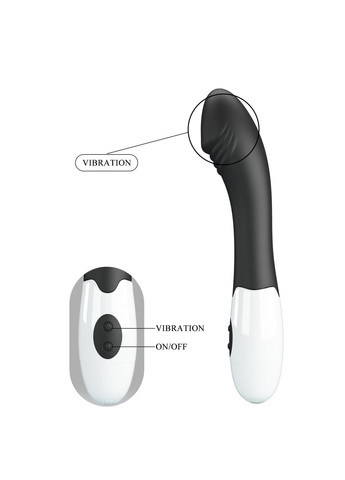 Вибратор для точки G Elemental Vibrator черно-белый, 19 х 3.2 см Pretty Love (361670146)